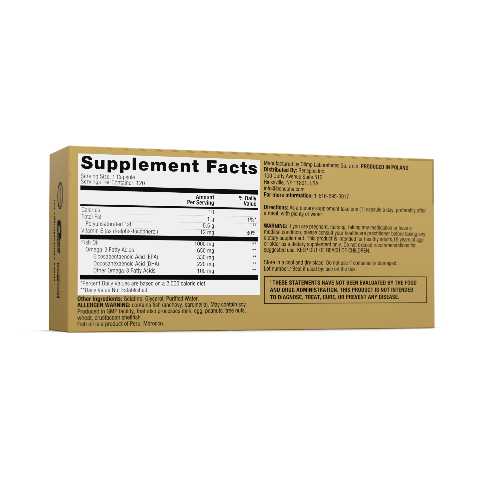 Olimp Gold Omega 3 Sport Edition – 120 Capsules
